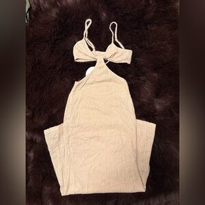 Princess Polly Cream Linen Dress